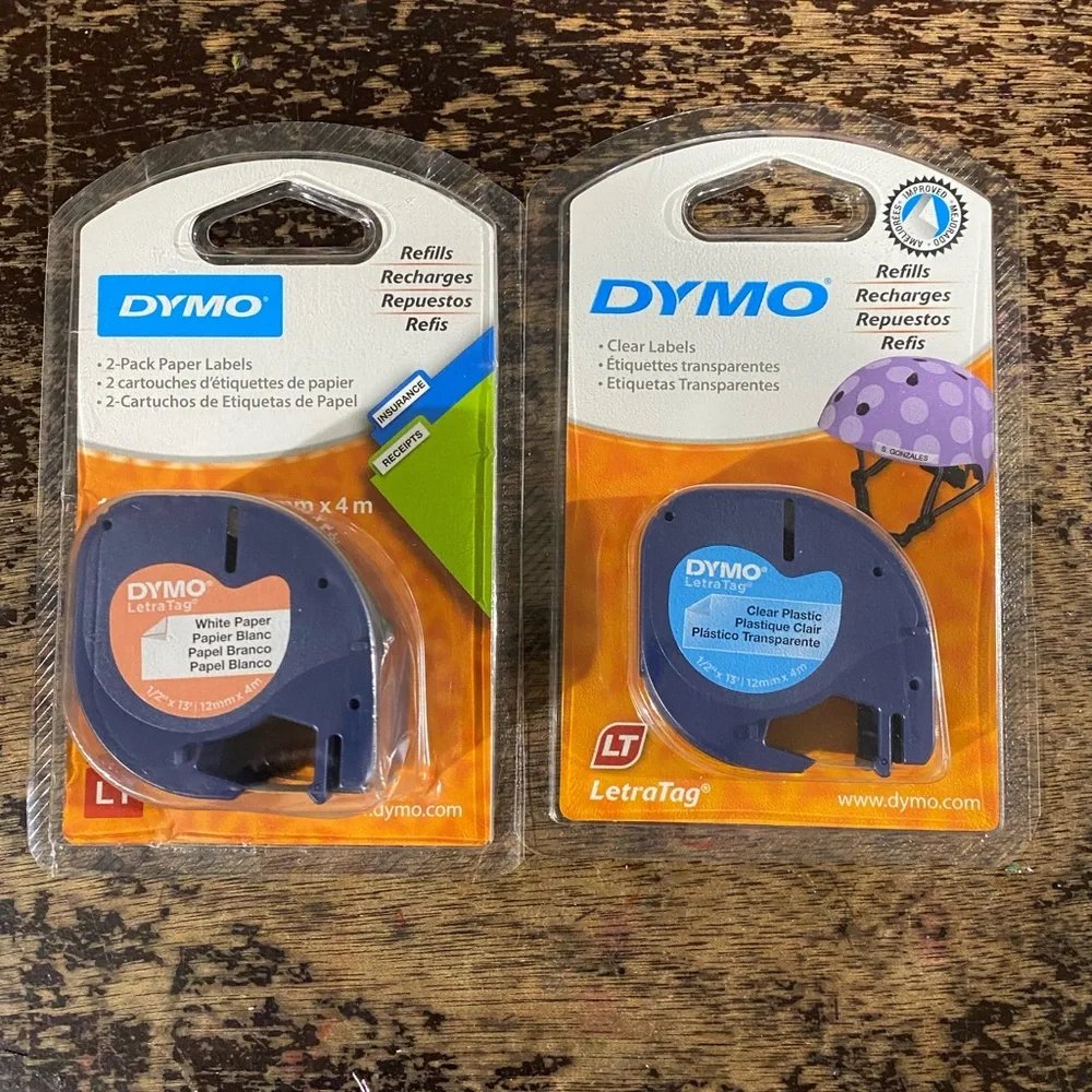 DYMO Label Refill Pack - White and Clear